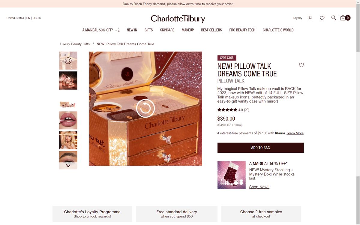Original product detail page — promotions and upsells mixed into the purchase decision