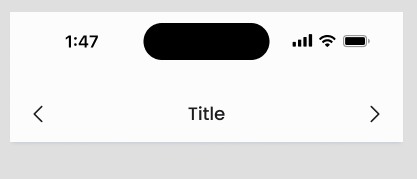 Navigation bar with title and back action